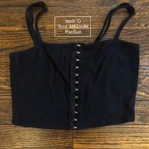 PacSun snap front crop top